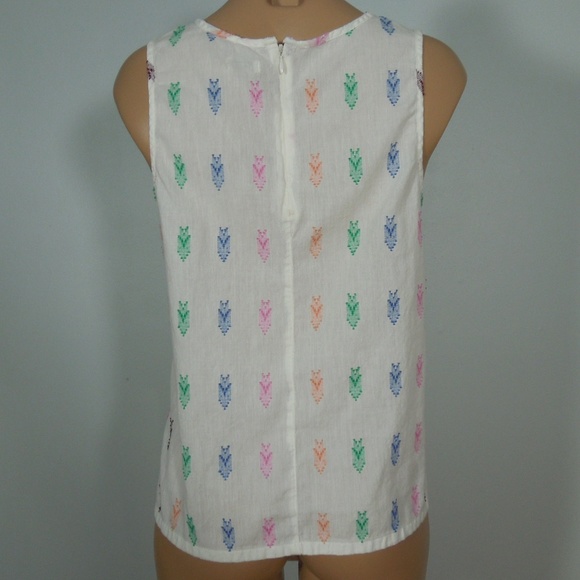 J.Crew Colorful Thread Patterned Tank Top - Picture 3 of 5